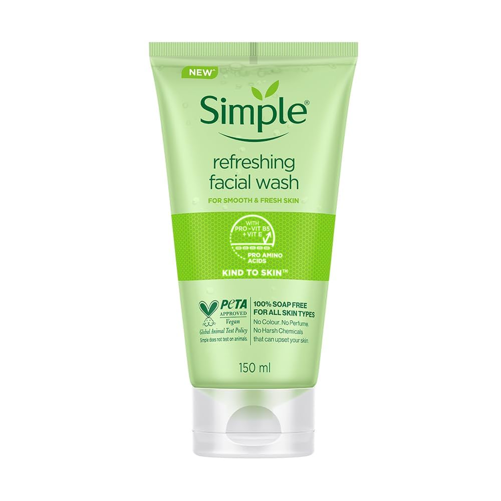 ژل شستشوی صورت سیمپل Simple Refreshing Facial Wash | شوینده ملایم و پاک‌کننده روزانه پوست