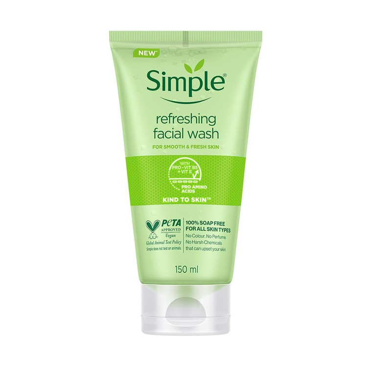 ژل شستشوی صورت سیمپل Simple Refreshing Facial Wash | شوینده ملایم و پاککننده روزانه پوست