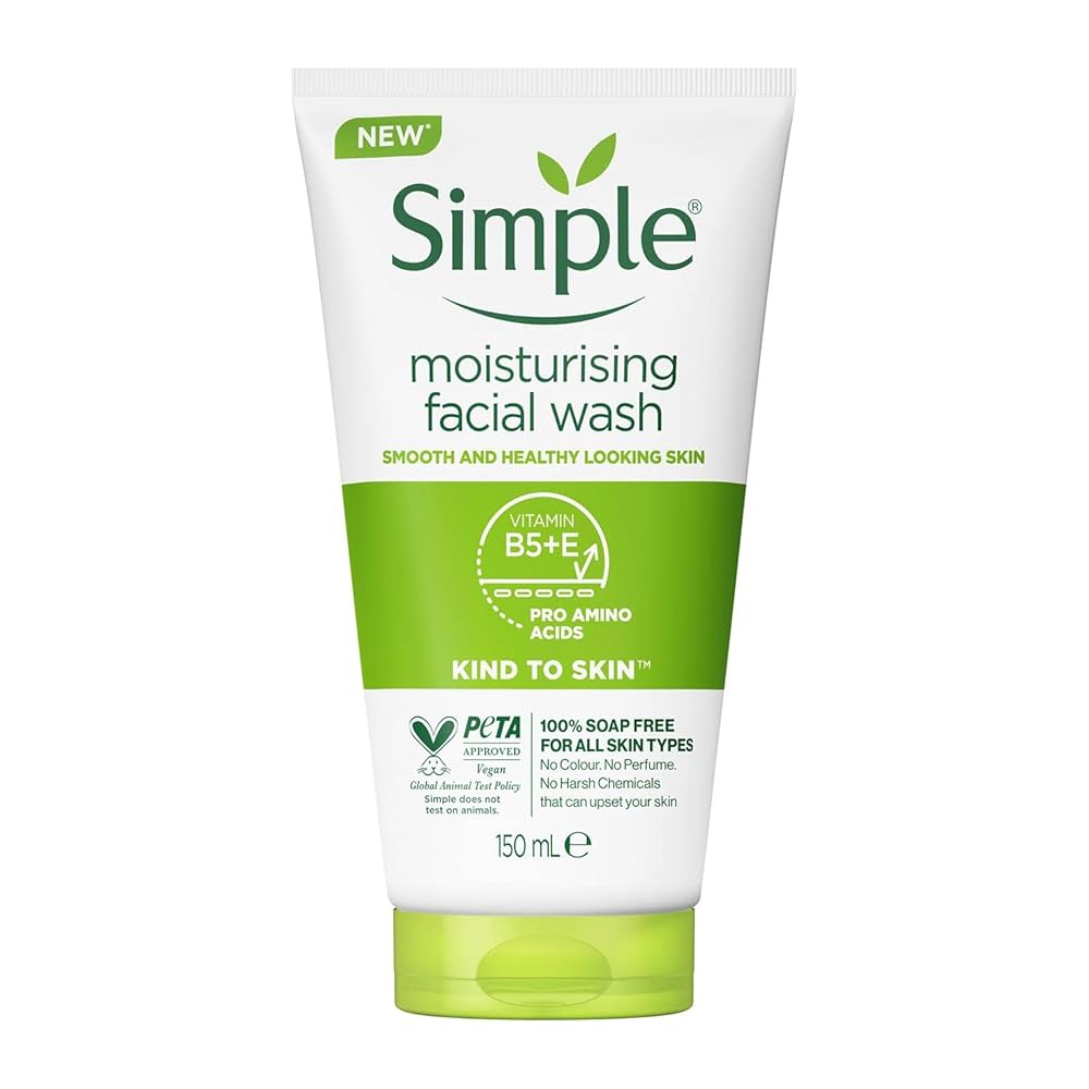 شوینده صورت سیمپل Simple Moisturizing Facial Wash | پاک‌کننده و آبرسان مناسب پوست خشک و حساس